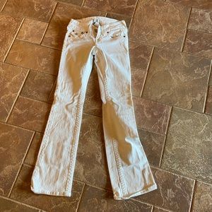 True religion white denim flare jeans